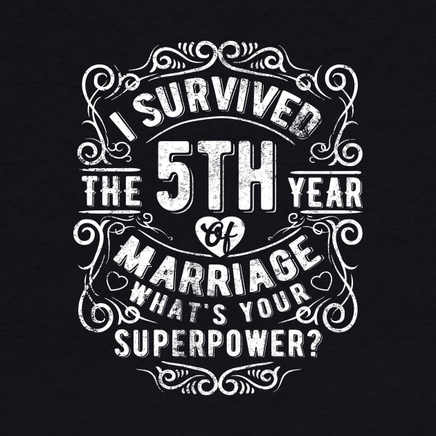 Funny Wedding Anniversary Gift 5 years Wedding Marriage Gift by Essinet